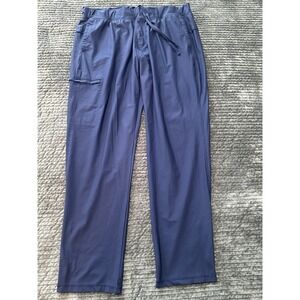 Cherokee Men Stretch Scrubs 5 Pocket Pant, W/zip Cuffs-Size: XL Navy Blue